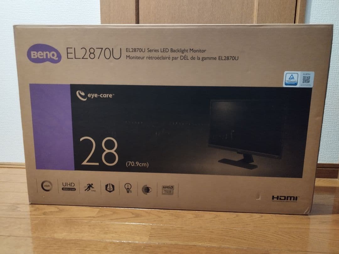 【美品】BenQ EL2870U 4Kモニター HDR対応 28インチ 1ms