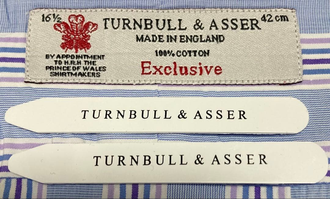 TURNBULL & ASSER クレリック ストライプドレスシャツ 42 cm