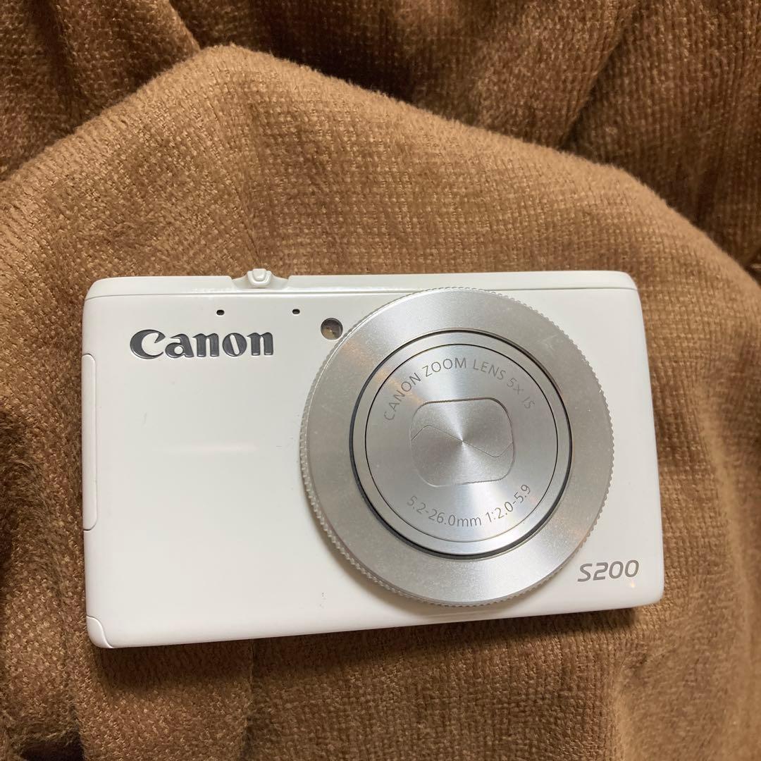 動作良好　美品　PowerShot S200 Canon　白　white