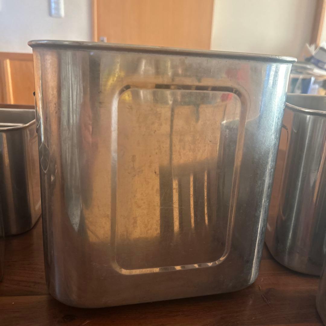 キッチン角ポット　5個セット 24.5㎝20㎝17㎝15.5㎝12.5㎝