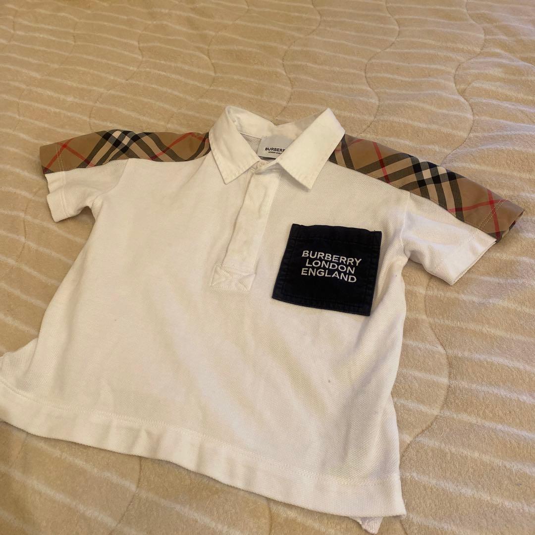バーバリー　2y 92cm ポロシャツ　ノバチェックパンツ　セット