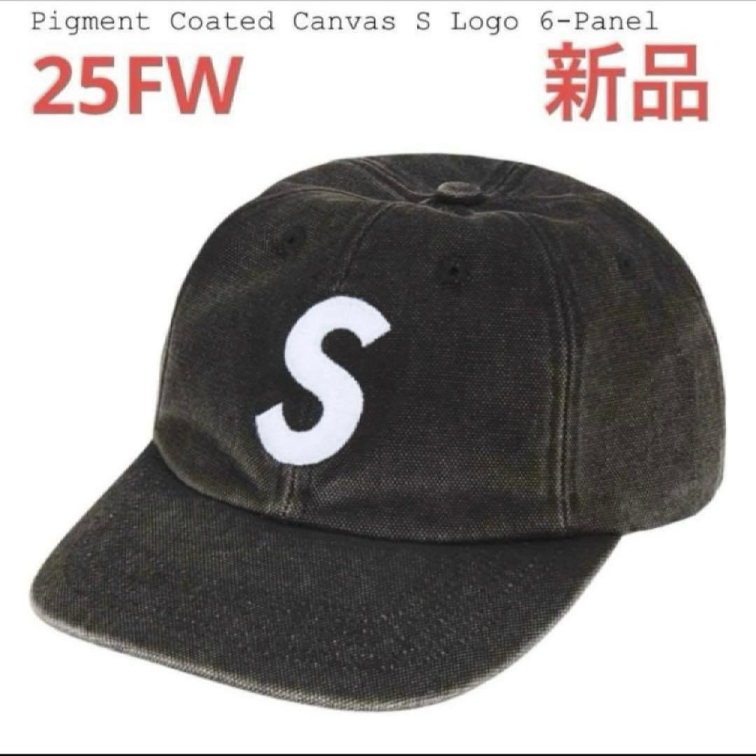 【新品】Supreme Canvas S Logo 6-Panel 黒