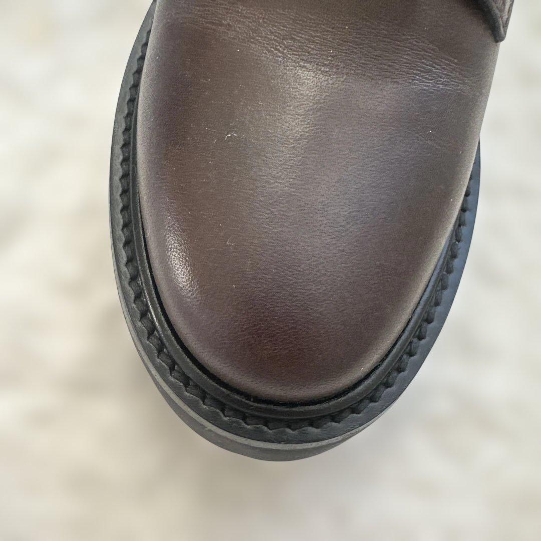 CELINE ブラウン レースアップブーツ