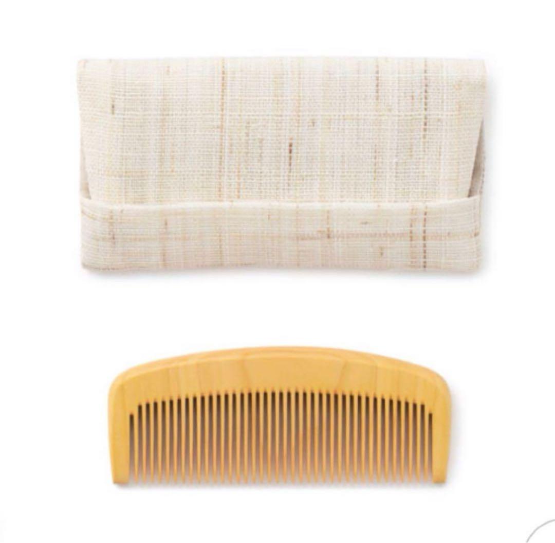 □新品未使用 30%引 つげ櫛 中川政七商店 手織り麻袋入り 柘植櫛