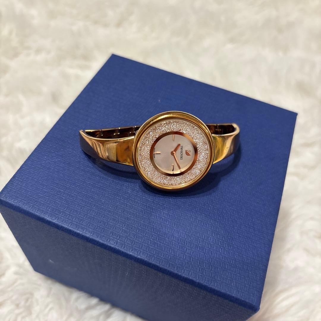 スワロフスキー SWAROVSKI 腕時計 クリスタルライン ピンクゴールド