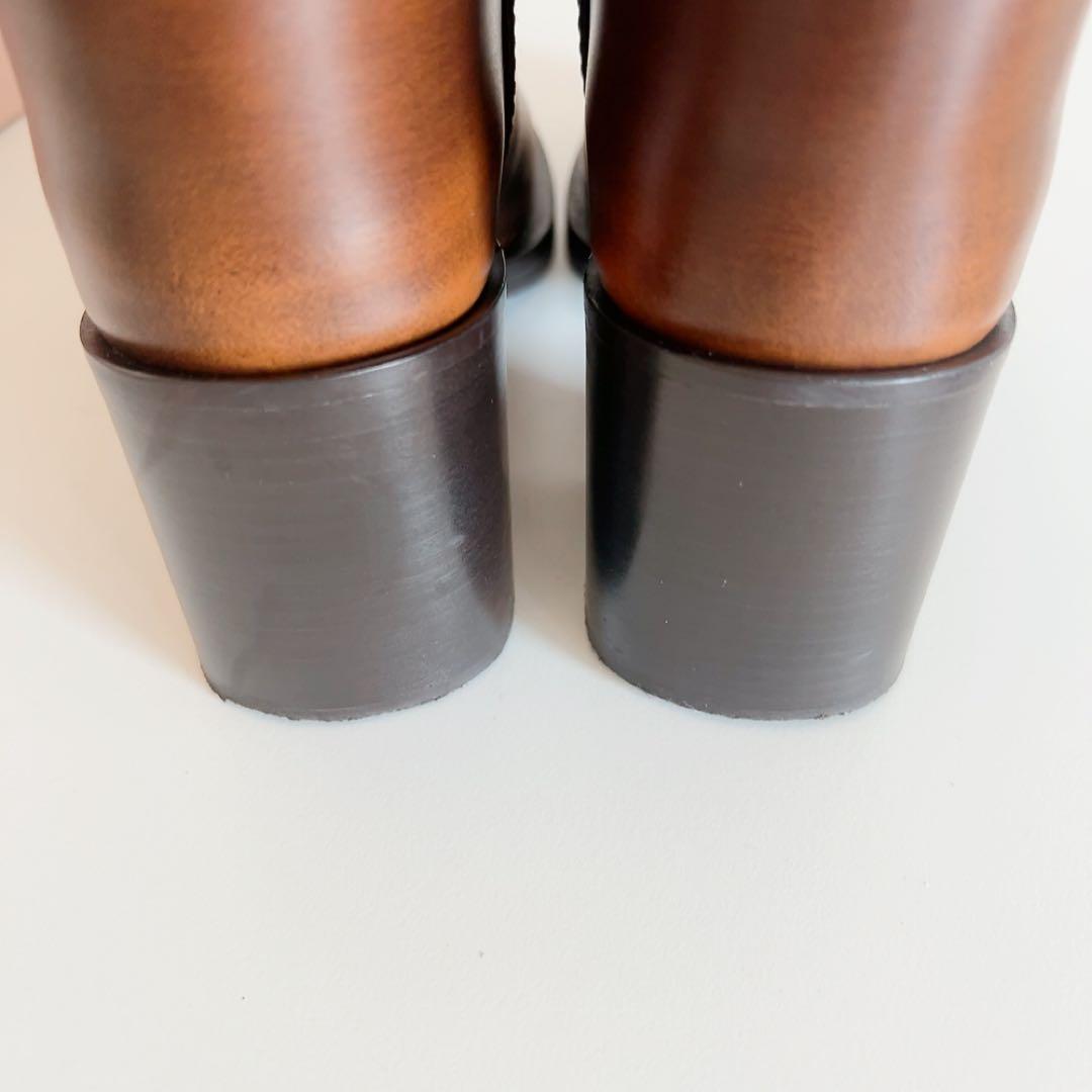 お値下げ【ミュウミュウ】 レザーショートブーツ 38