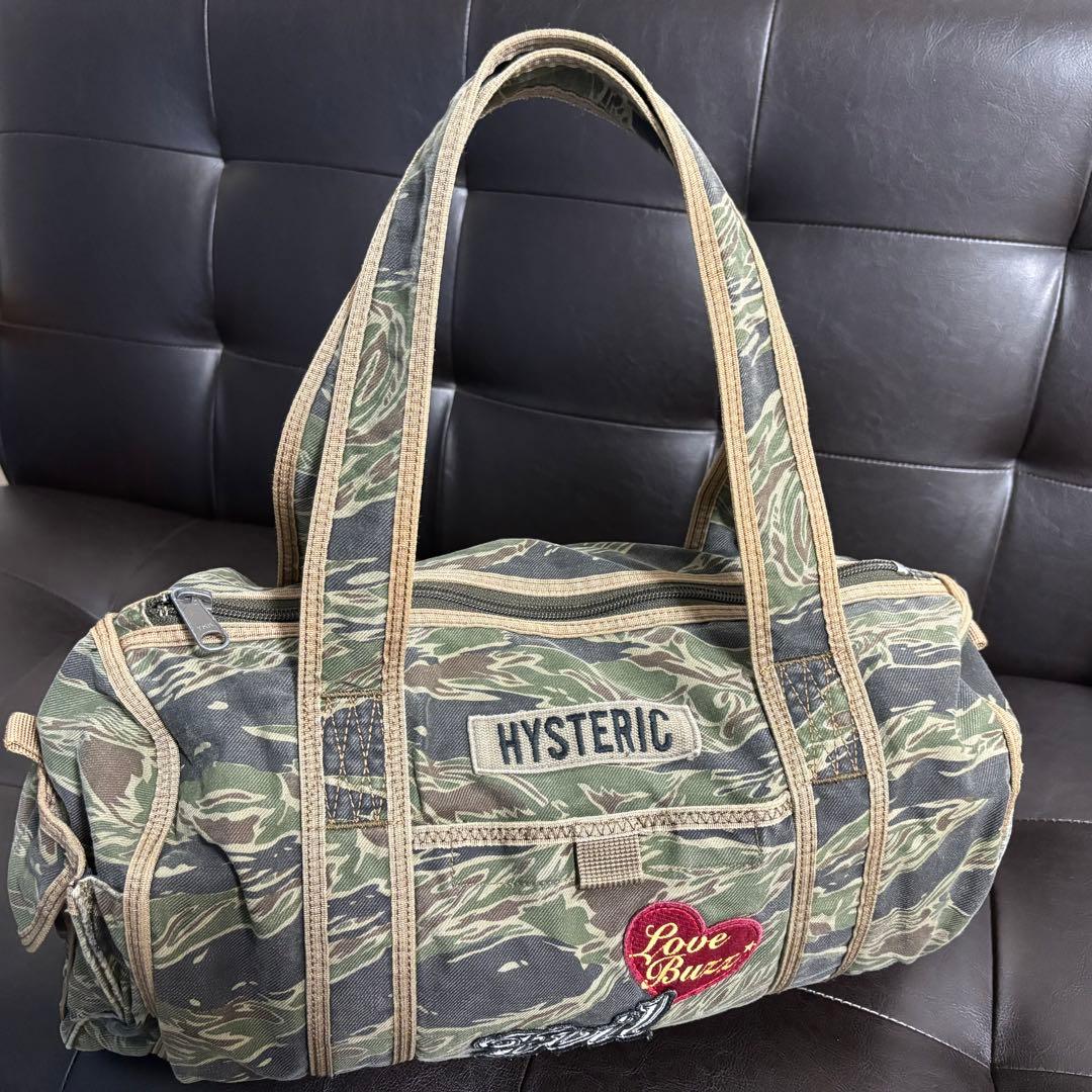【美品】HYSTERIC GLAMOUR ボストンバッグ タイガー カモ ドラム