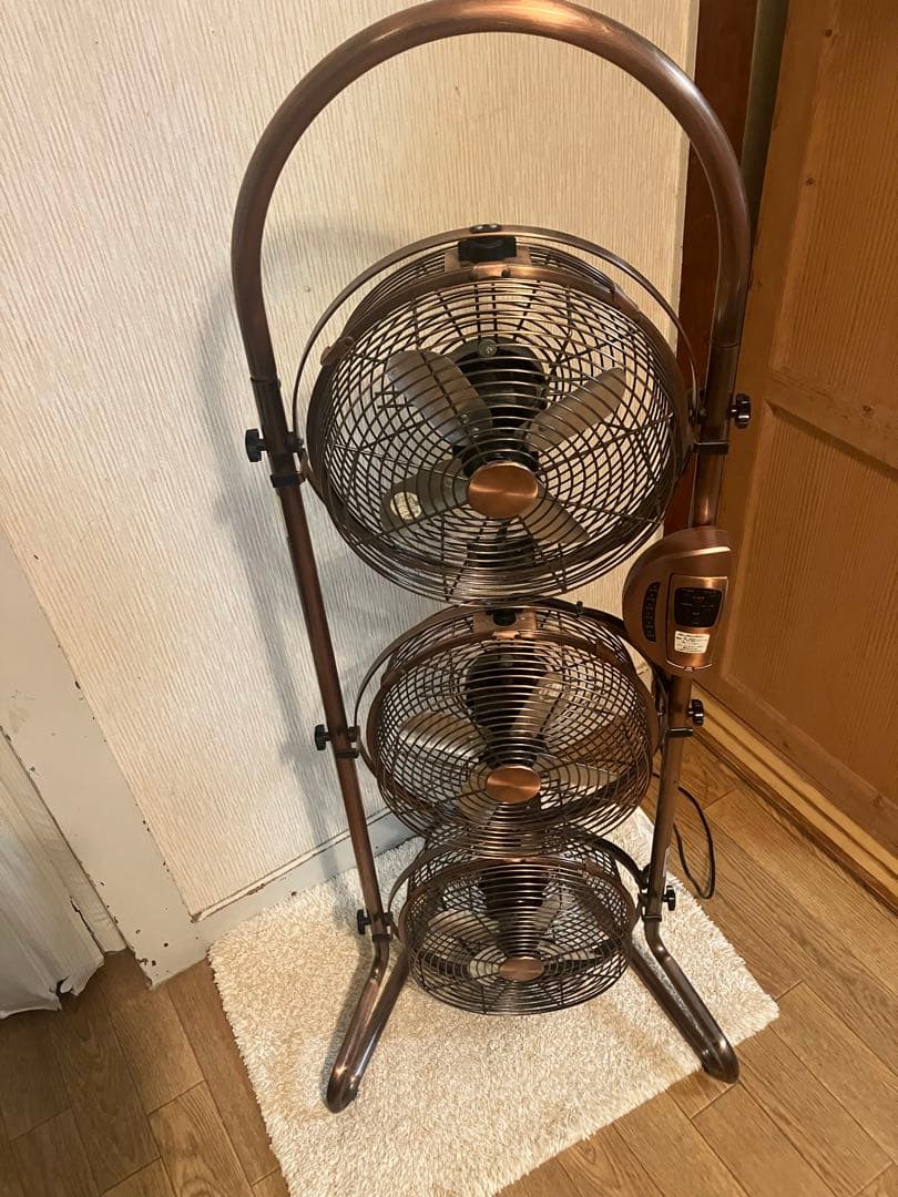 昭和レトロ　希少　ドウシシャ 3連 タワー型 メタル 扇風機 サーキュレーター