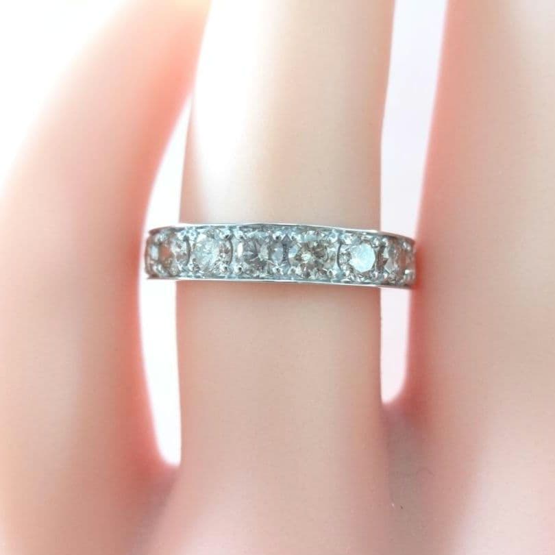【澤田様】1.00ct　ダイヤモンド　ストレート　ハーフエタニティリングプラチナ