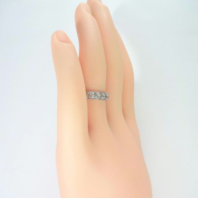 【澤田様】1.00ct　ダイヤモンド　ストレート　ハーフエタニティリングプラチナ