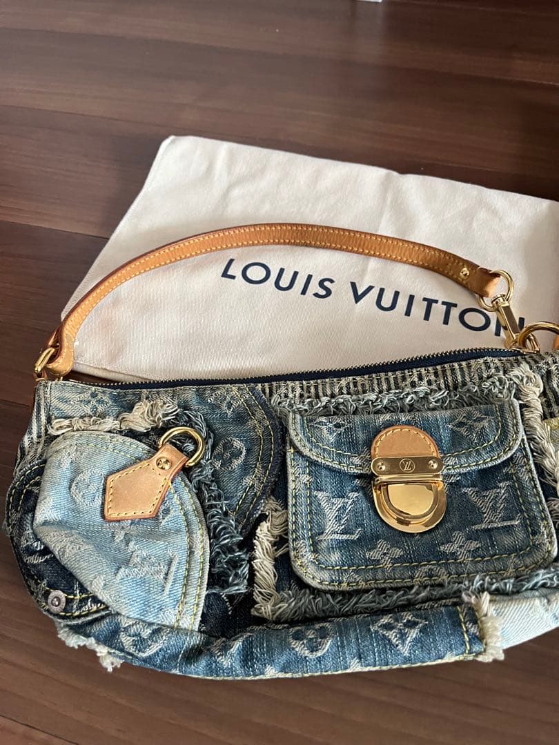 ルイヴィトン　パウチィ　デニム　バッグ