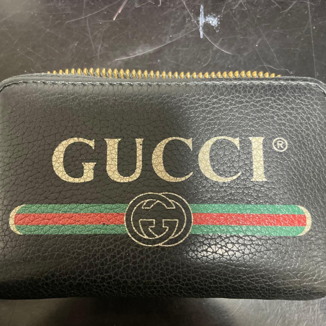 美品 GUCCI レザーケース ブラック