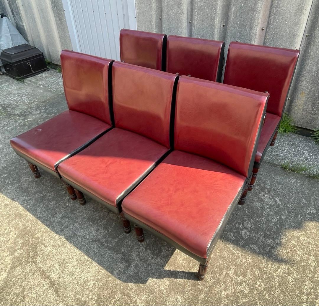 ビンテージ/レトロ/光製作所/HIKARI/喫茶店/スナックチェア/椅子/合皮③