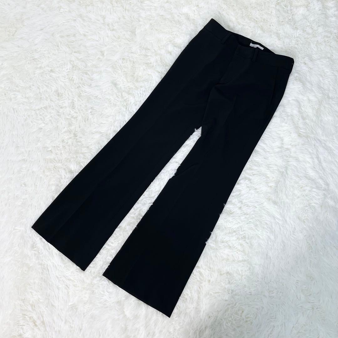 ししまる23区 パンツスーツ テーラードジャケット 裾フレア ブラック S