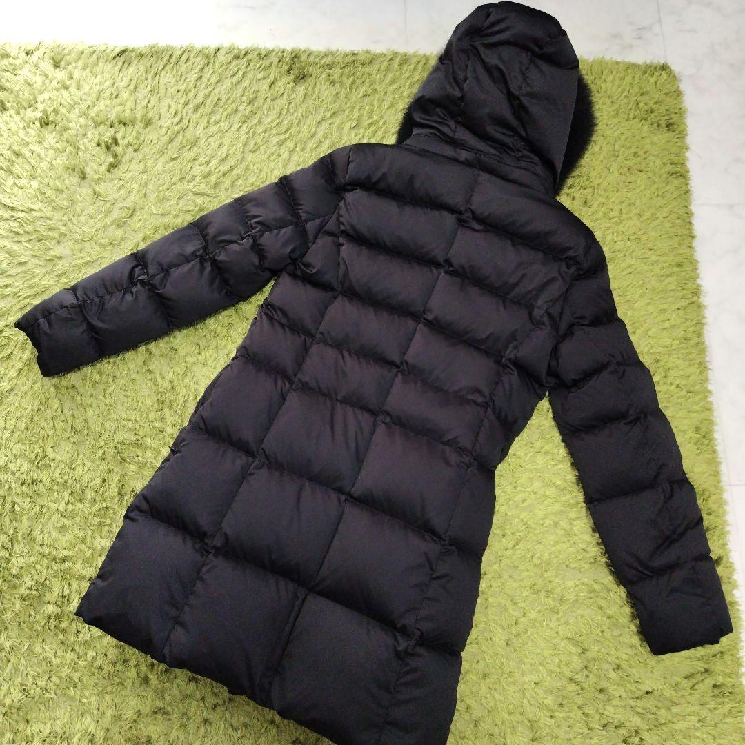 INDIVI シルキーサテンダウンコート フード付き 2way フォックスファー