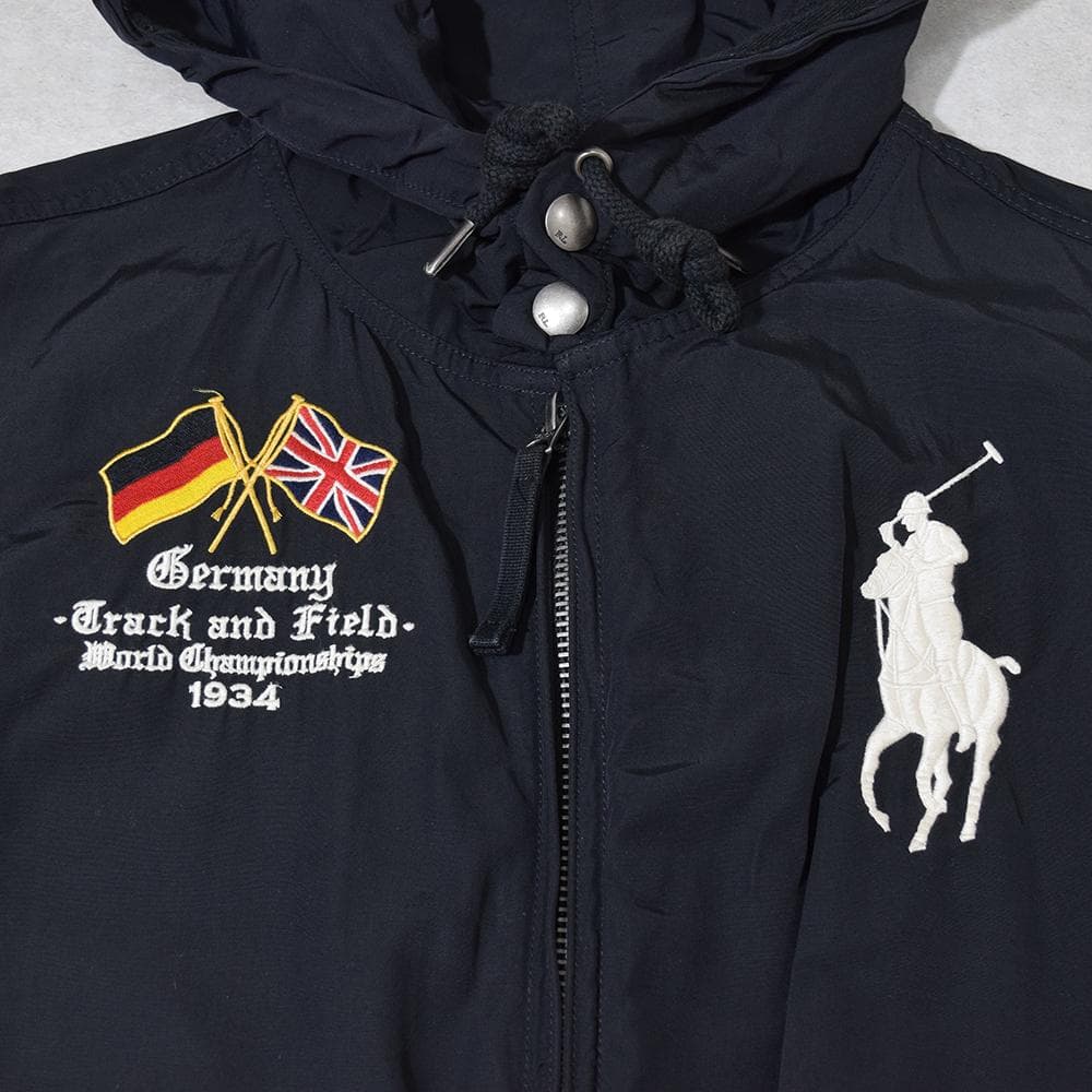 00s ラルフローレン GERMANY ビッグポニー デッキパーカー XL 黒