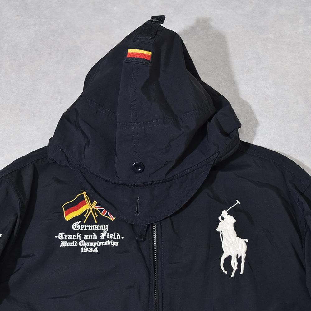 00s ラルフローレン GERMANY ビッグポニー デッキパーカー XL 黒