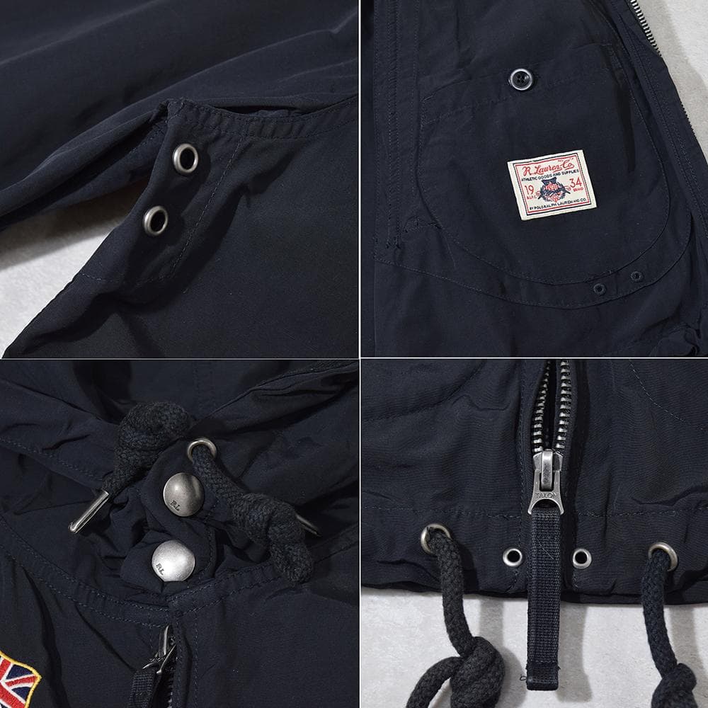 00s ラルフローレン GERMANY ビッグポニー デッキパーカー XL 黒