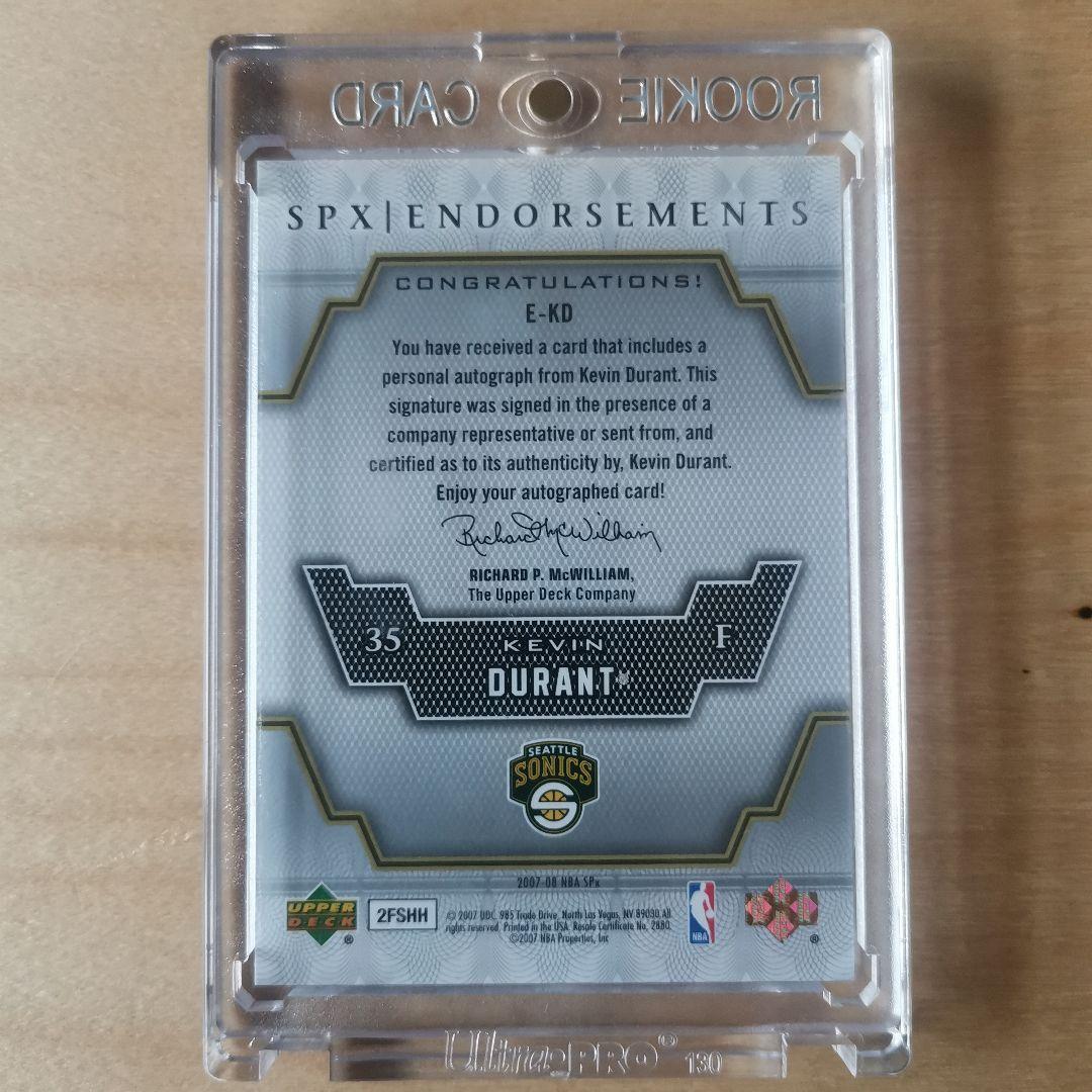 その他 2007 -08 UD SPX KEVIN DURANT RC Auto