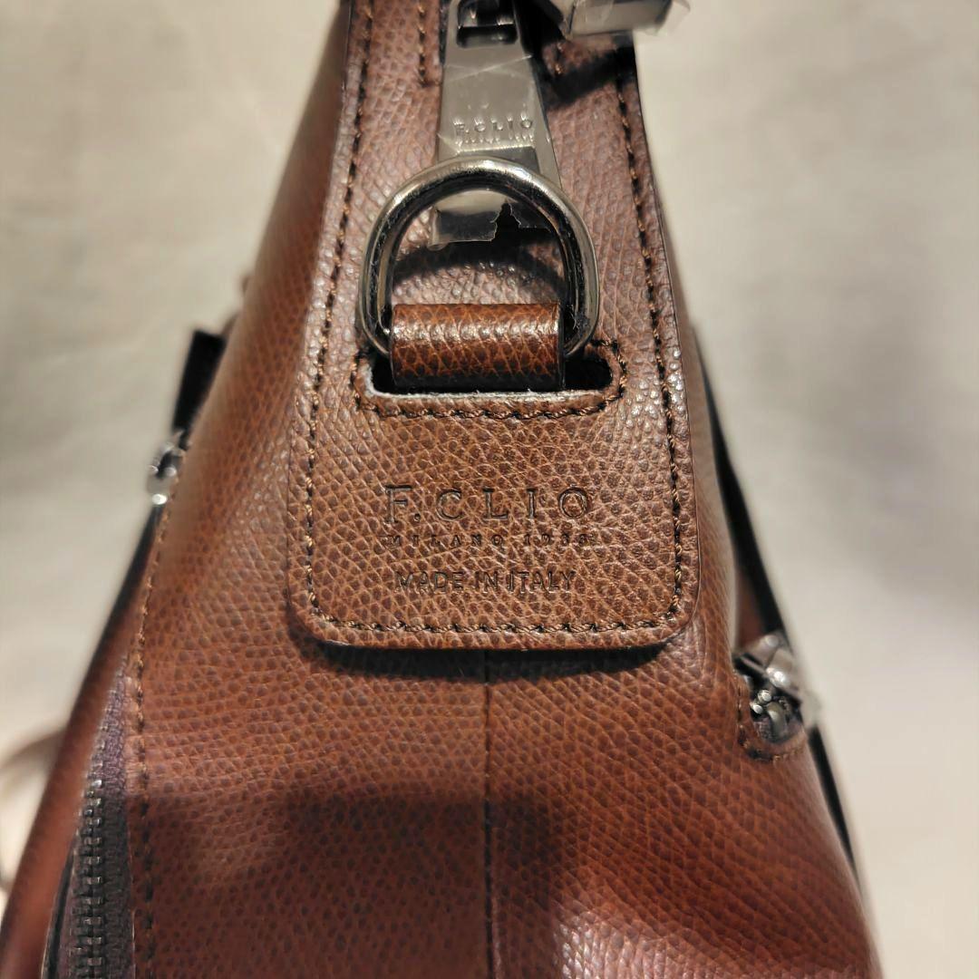 F.CLIO エフクリオ　2wayトートバッグ ビジネスバッグ　ブラウン　レザー