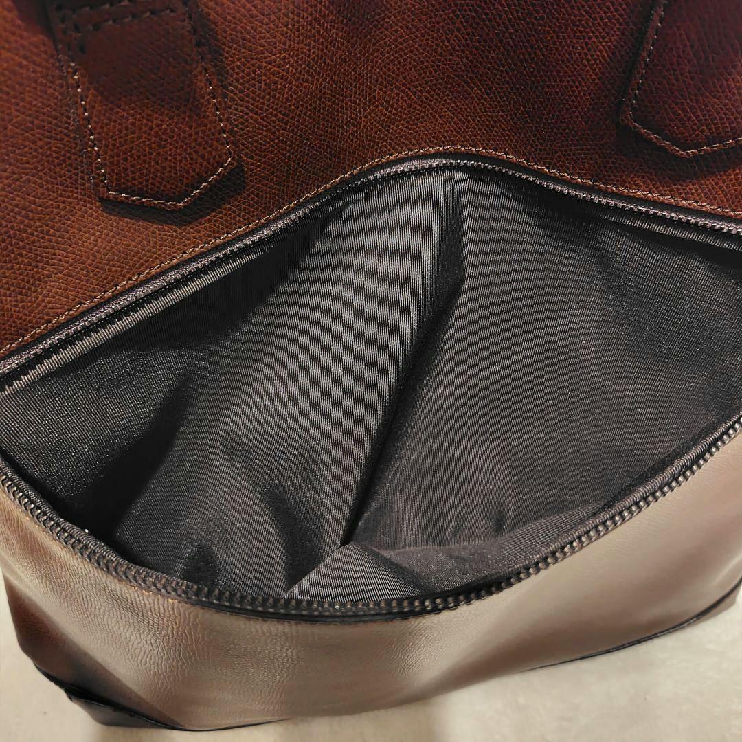 F.CLIO エフクリオ　2wayトートバッグ ビジネスバッグ　ブラウン　レザー