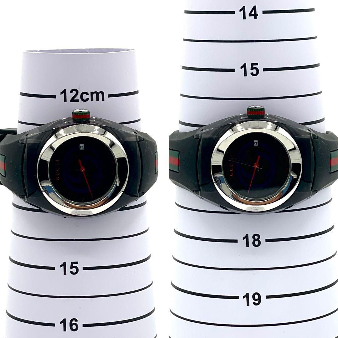 【稼働 美品 付属品】 グッチ シンク 137.3 シェリーライン 腕時計