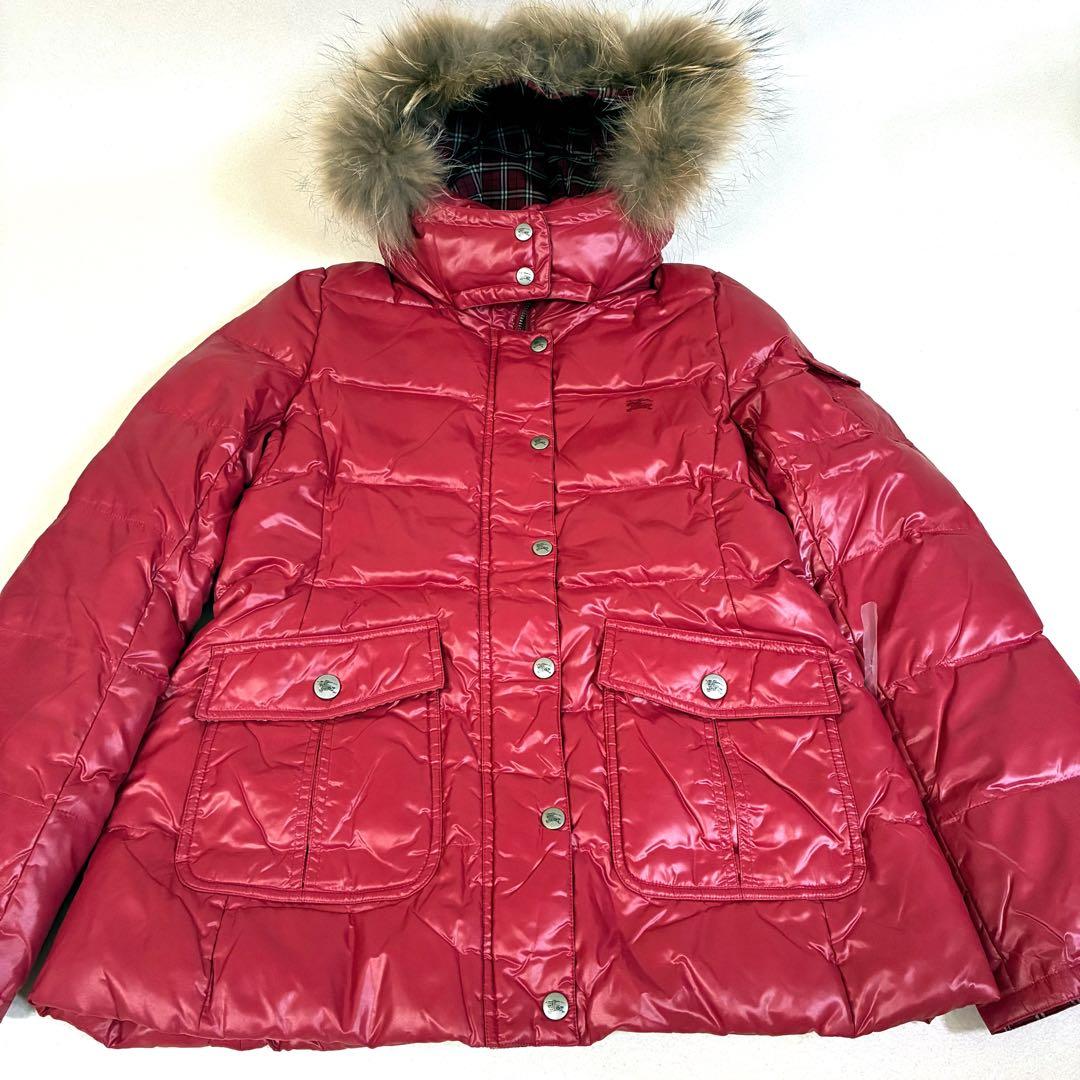 BURBERRY BLUE LABEL ダウンジャケット ファー フード付き