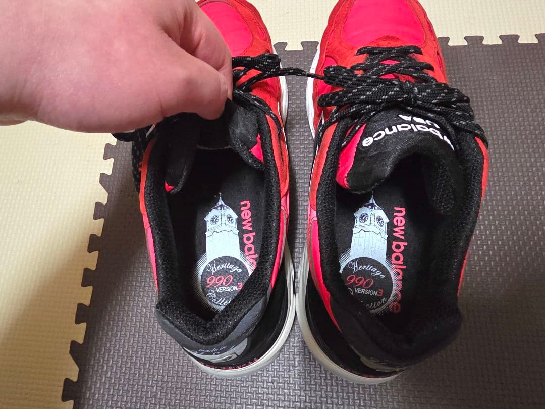 ニューバランス M990PL3 レッド 27.5cm