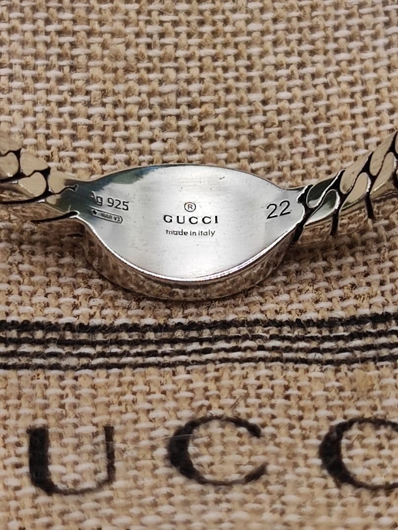 新品未使用 グッチ 二つのデザインが楽しめるGモチーフリング 22号