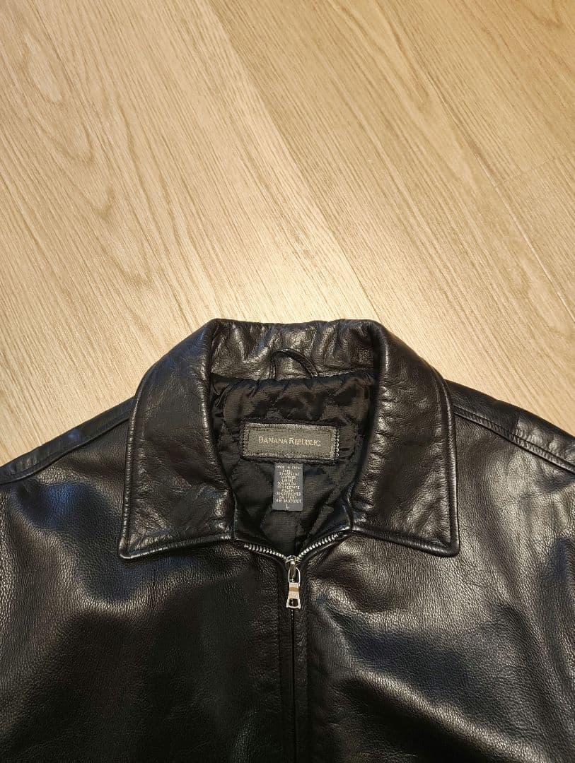 90s Banana Republic レザージャケット キルティング裏地 本革