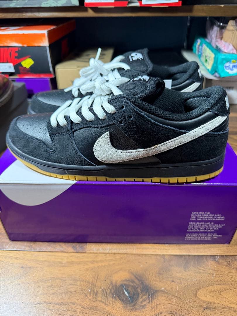 靴 Nike SB Dunk Low Pro \"Black/White\"