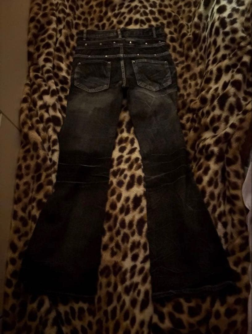 y2k デニム　レースアップ　お兄形　平成　グランジ