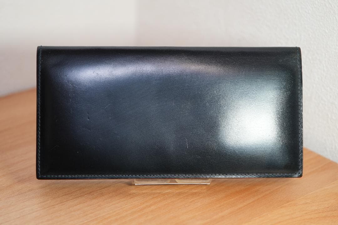 コードバン　札入れ　長財布　GANZO（ガンゾ）ブラック　通しマチ　57878