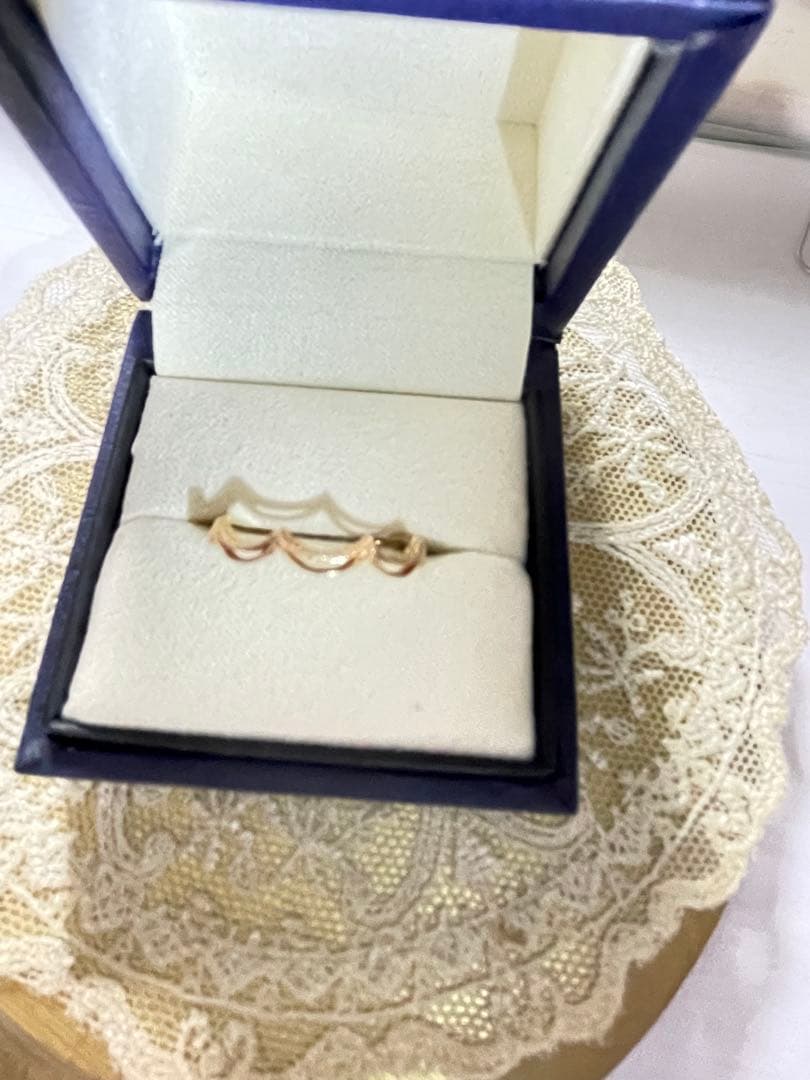 ノジェス　10k 13号 ゴールド ウェーブデザインリング