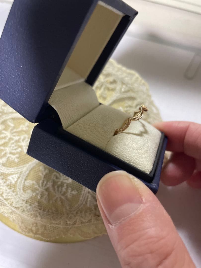 ノジェス　10k 13号 ゴールド ウェーブデザインリング