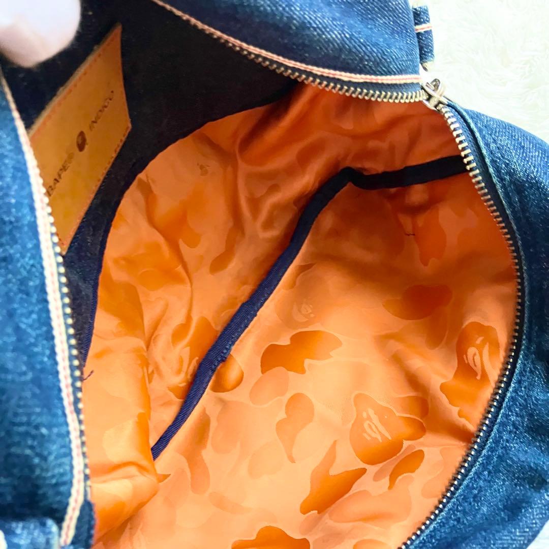 atsu BAPE×PORTER ボディバッグ　デニム　青　リバーシブル