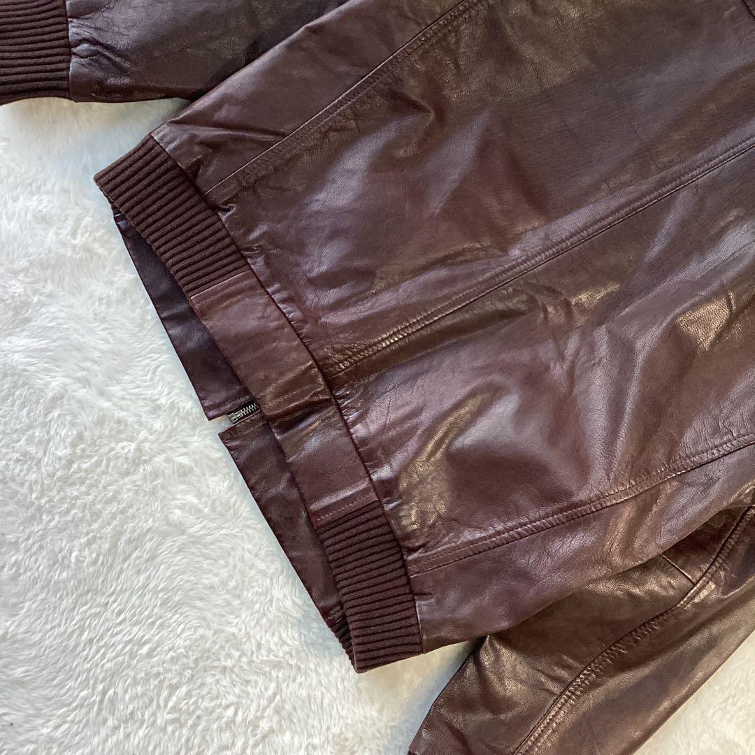 ギャップ　レザージャケット　ブラウン　ヤギ　山羊　ゴートレザー