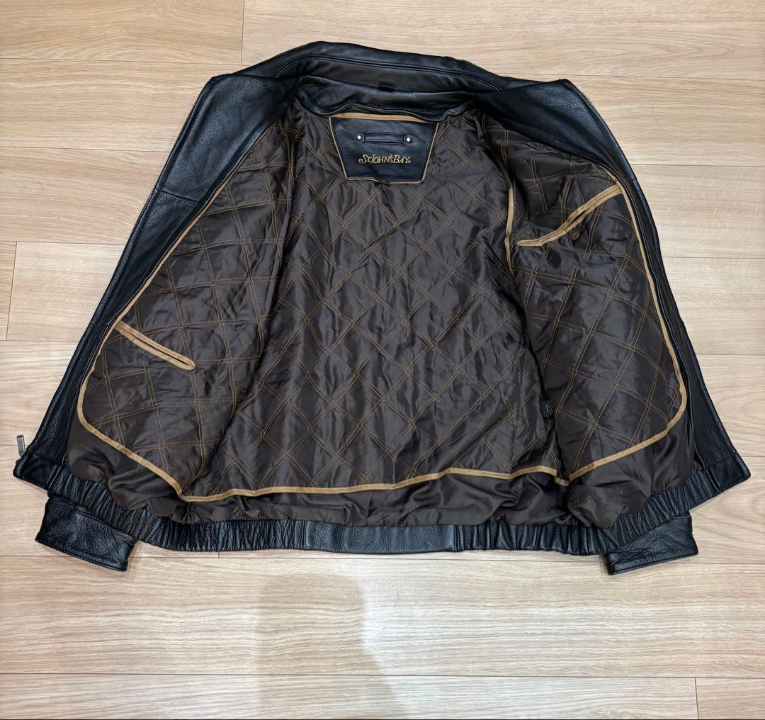 ST.JOHN'S BAY スイングトップ型レザージャケット