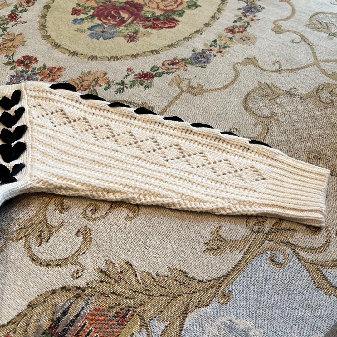 極美品　アルアバイル　ルルウィルビー リボンケーブルプルオーバー　ニット