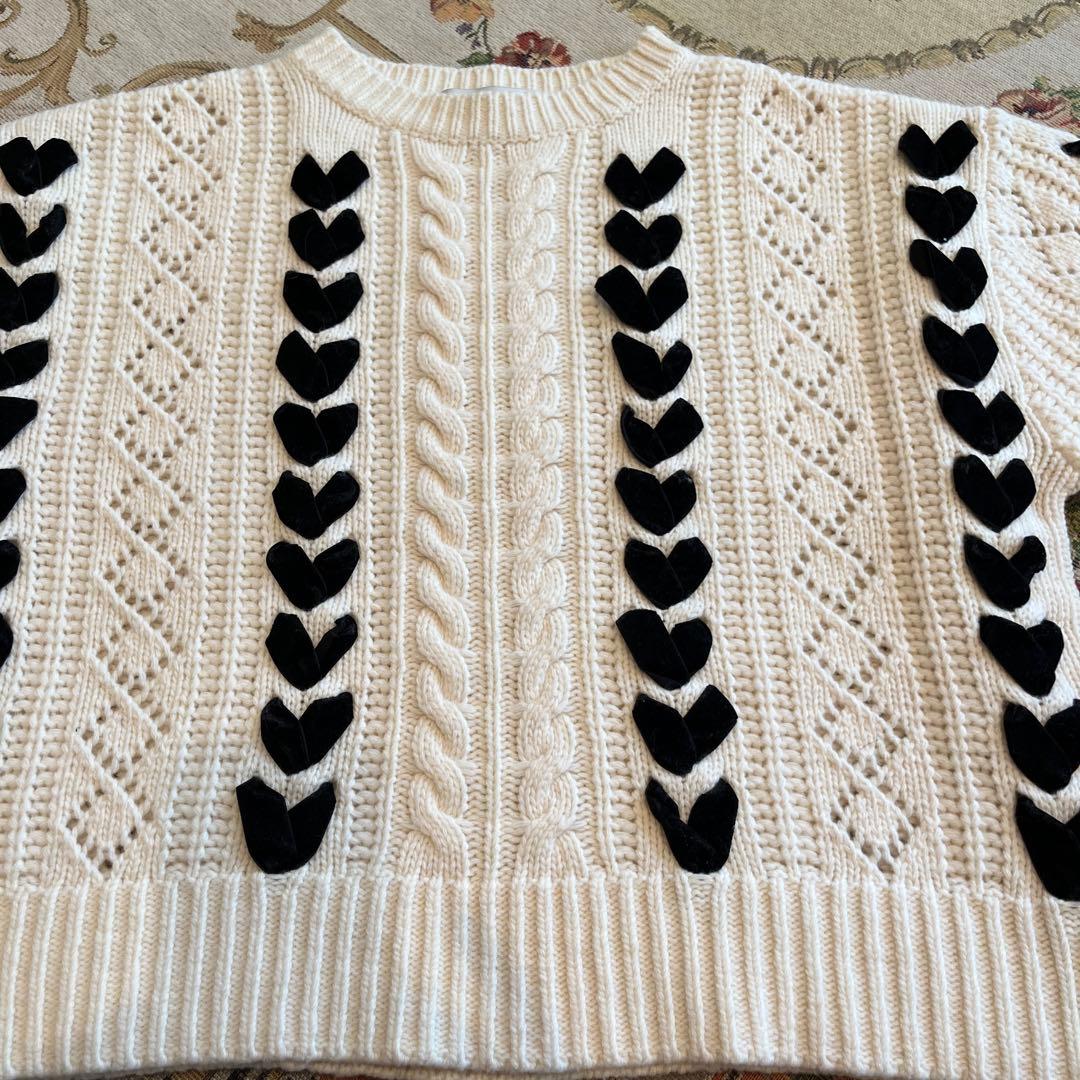 極美品　アルアバイル　ルルウィルビー リボンケーブルプルオーバー　ニット