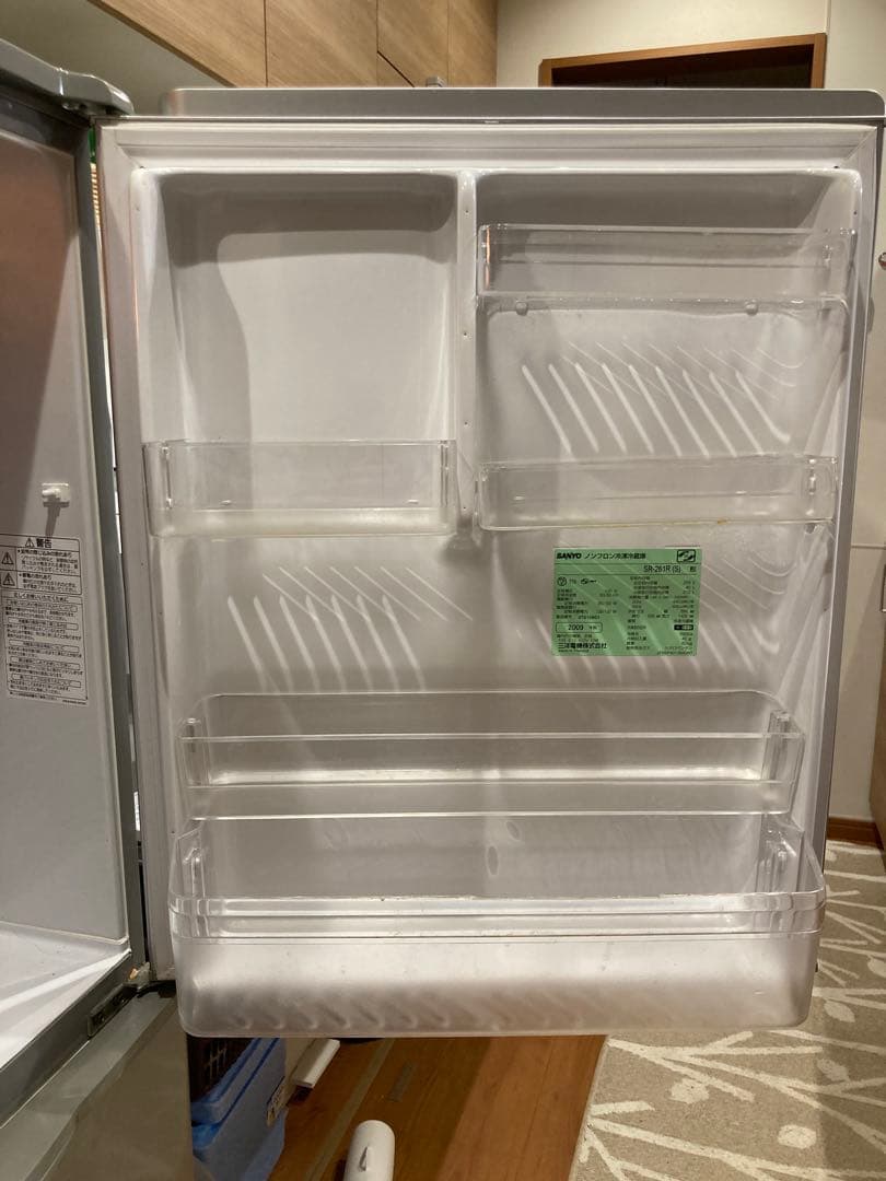 1/29出品取下予定(送料込)レンジが置ける冷蔵庫SR-261R 3ドア レトロ