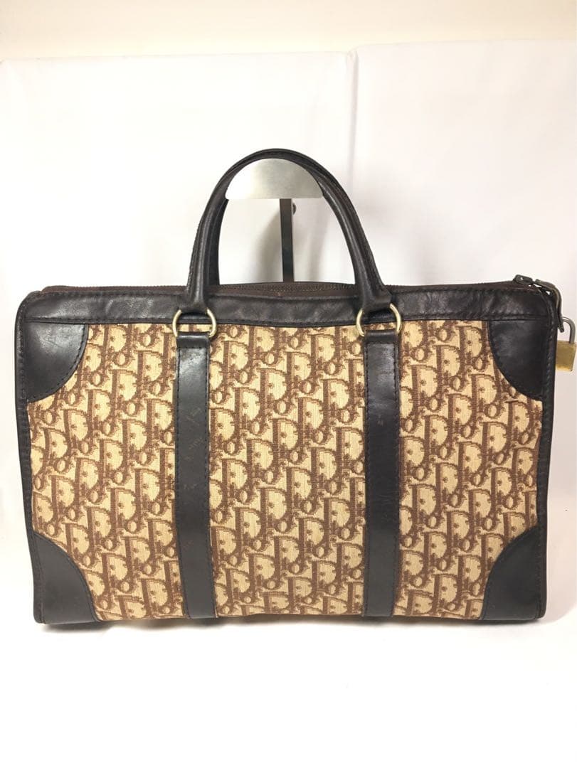 ディオール　ヴィンテージ　トロッター柄　ボストンバッグ　ハンドバッグ