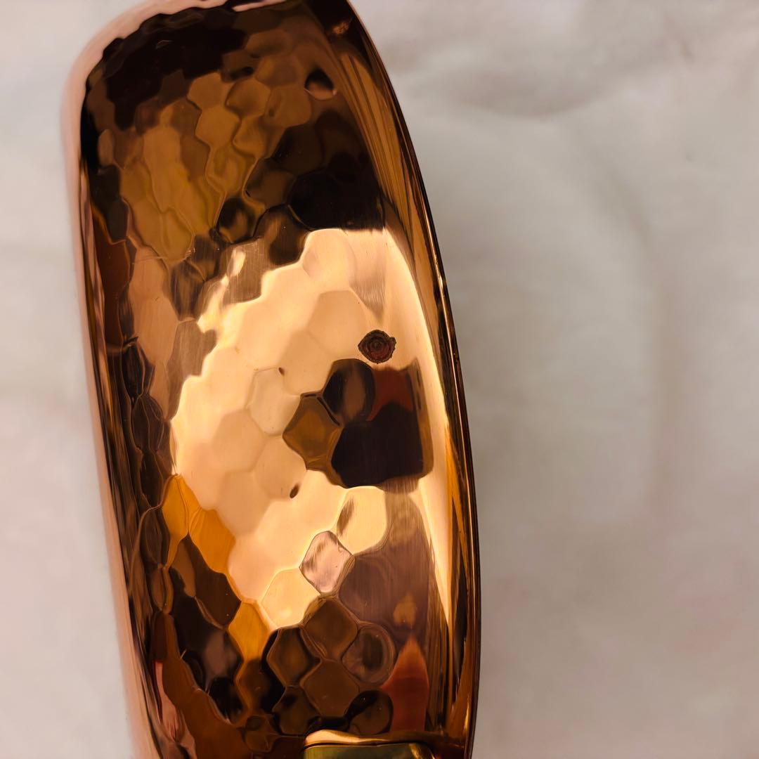 未使用 銅製 フライパン COPPER100  WARE 銅パン 木製柄