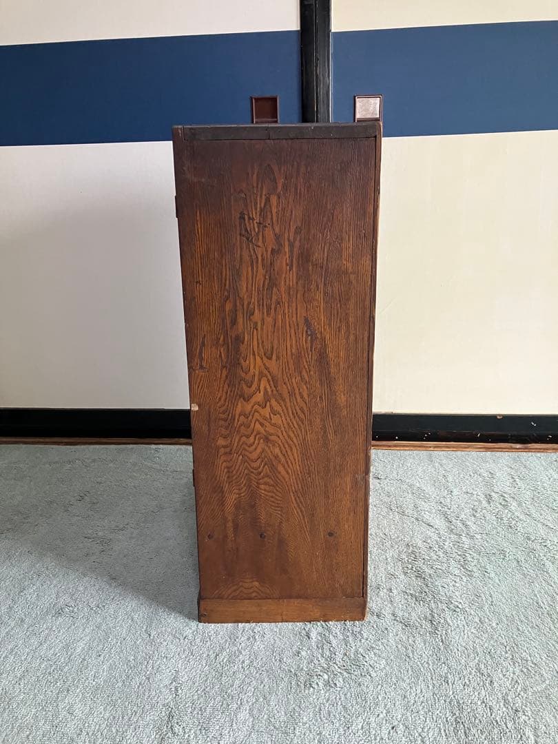 レトロ商品　木製ガラス扉収納　キャビネット　本棚　アンティーク家具