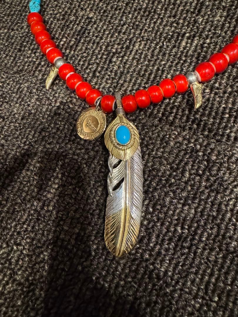 ぜ*ろ様 【1点限り】TADY&KING 特大ハートK18フェザー剣先K18金縄