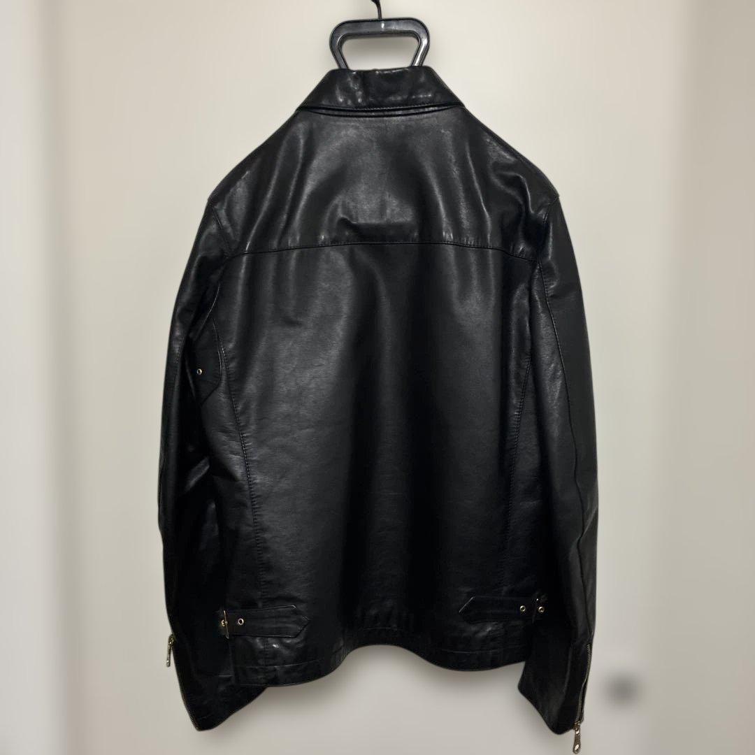 k*】様 CINQUANTA ブラックレザーライダースジャケット　h503 ホー