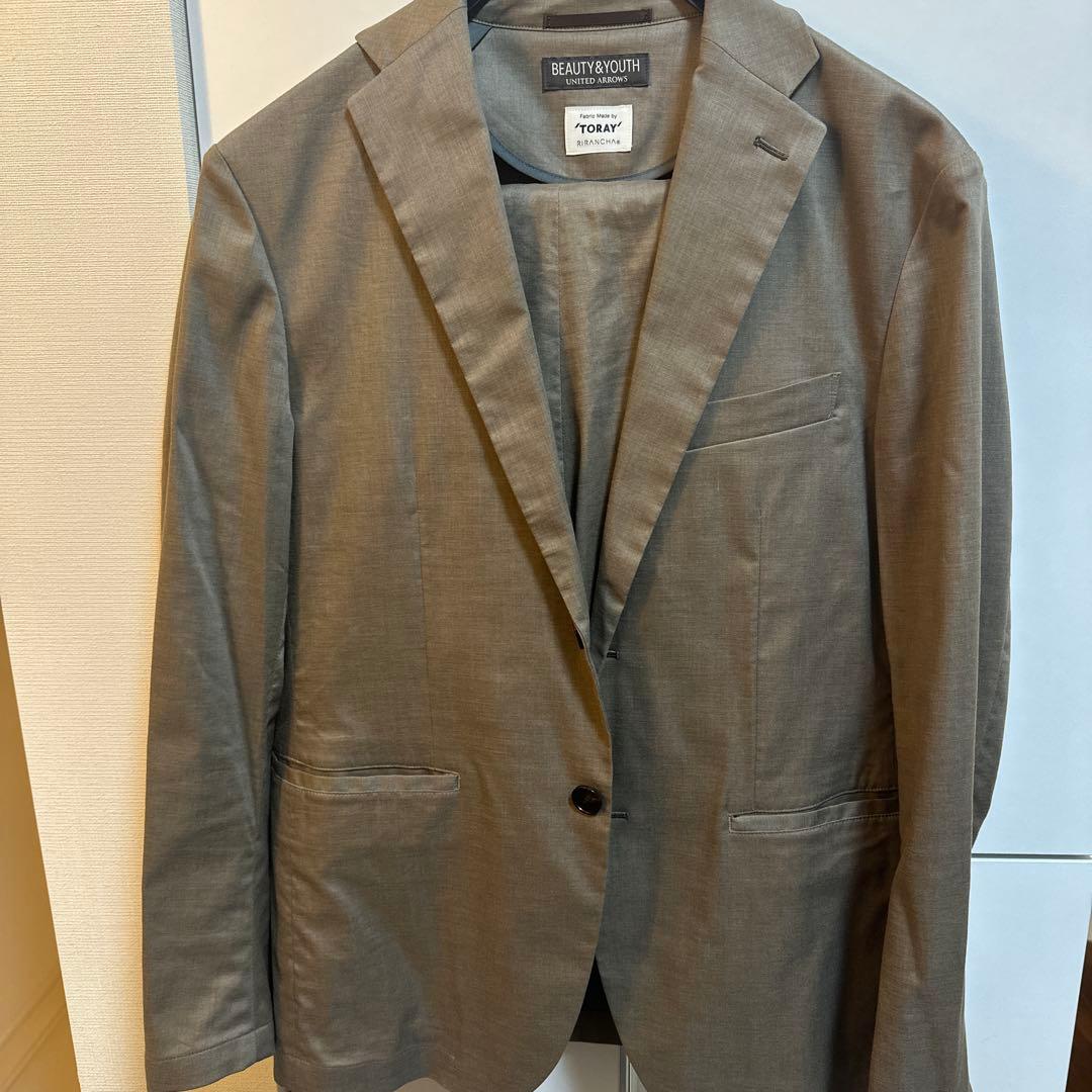 BEAUTY&YOUTH ベージュ ビジネスセットアップ　上下セット