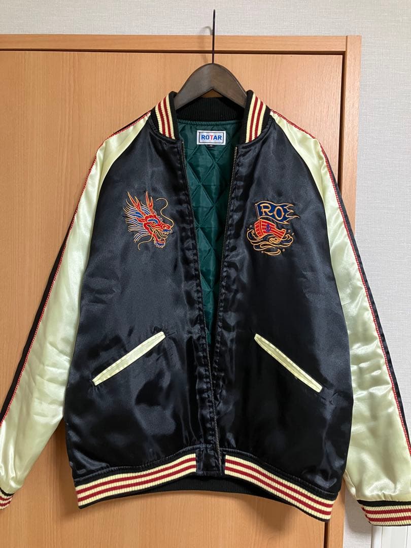 【値下げ】ROTAR スカジャン ブラック/クリーム　サイズS