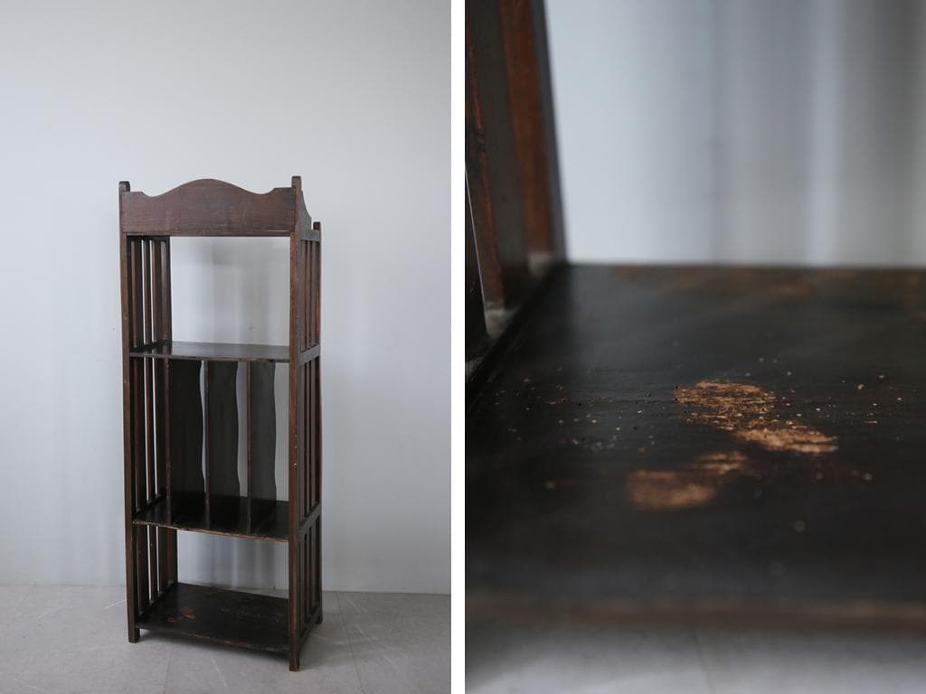 フランスアンティーク木製ミュージックシェルフ/本棚/飾り棚/楽譜立て91-237