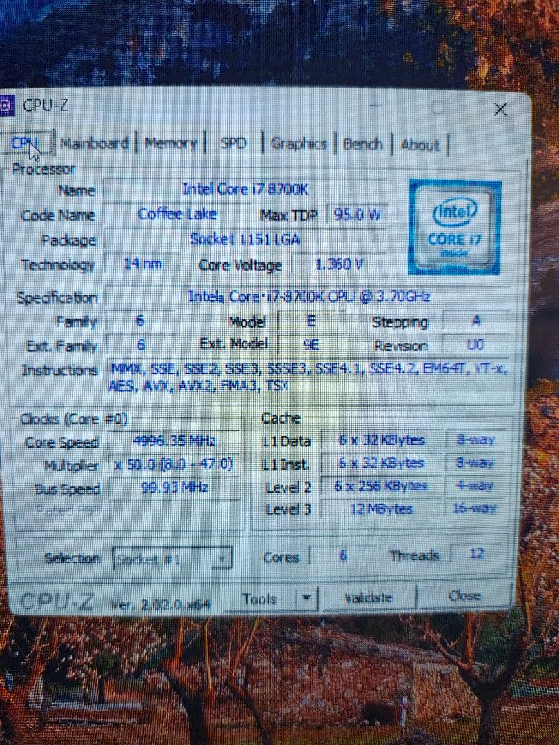ASROCK Z370 EXTREME 4 とIntel i7-8700Kセット